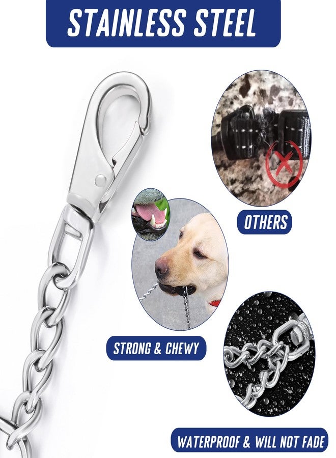 DEYACE Leash Backup with Dual Clasps Prong Collar Safety Clip Stainless Steel Dog Safety Clip Collars and No Pull Harness Connectors - Image 3